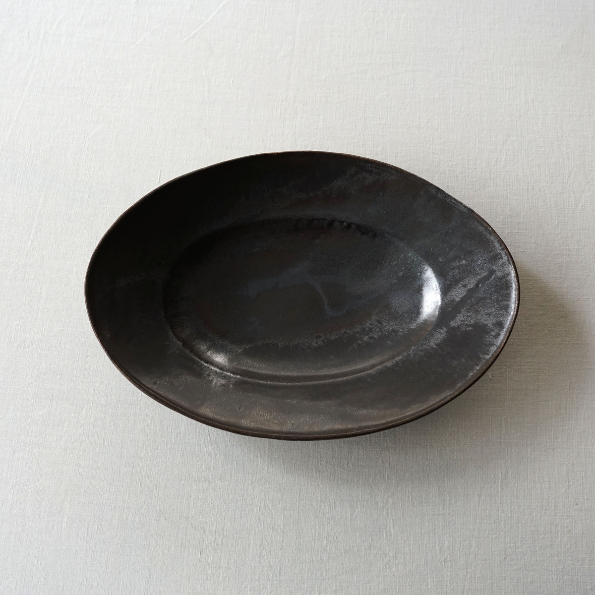 林拓児さん　オーバル　L 楕円皿　黒釉 林拓児さん オーバル L 楕円皿 黒釉 黒釉 楕円皿 大 林拓児 –
