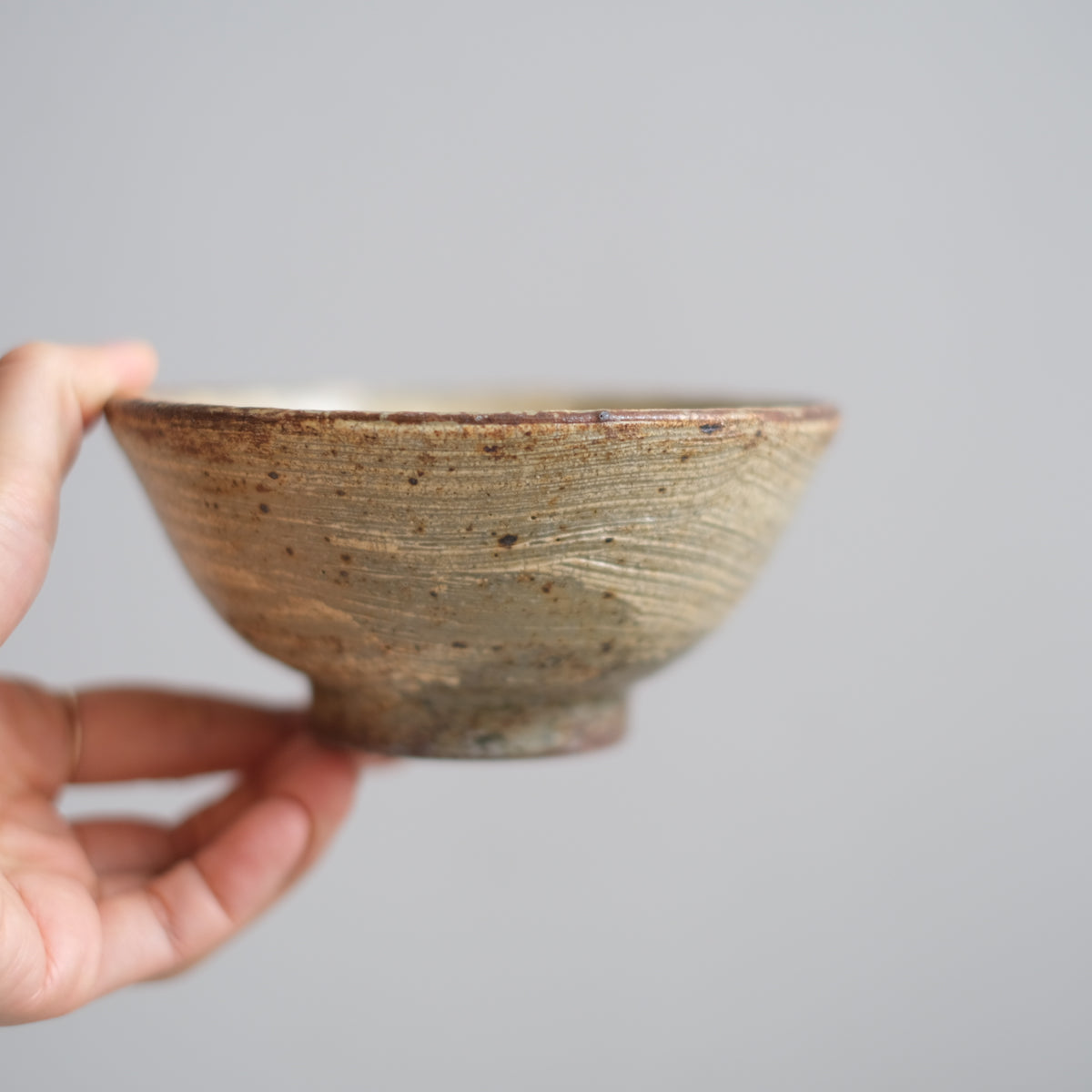 ハンドメイド・手芸 馬渡新平 ヒビ粉引き めし碗 刷毛目 セット