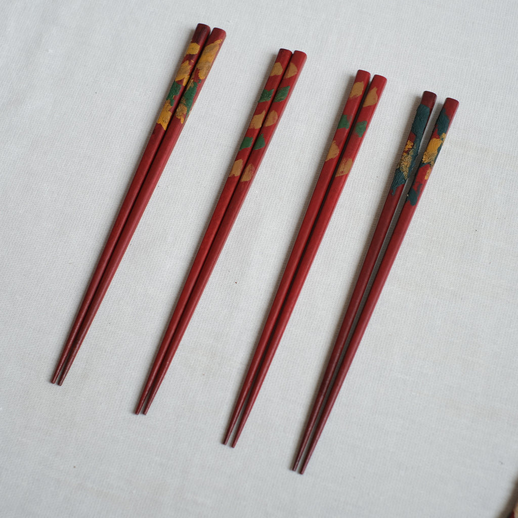 箸23.5cm 朱 山岸厚夫