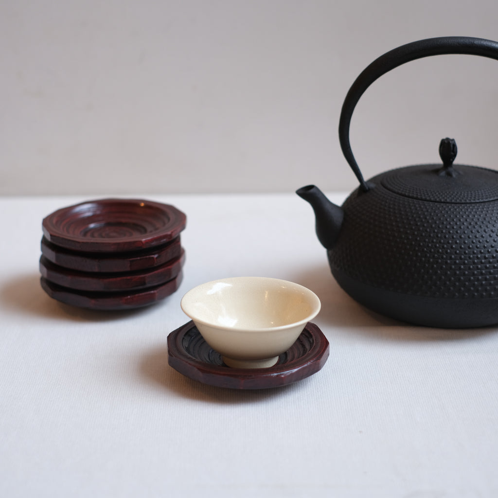 荒挽3.5茶托刷毛曙 山岸厚夫