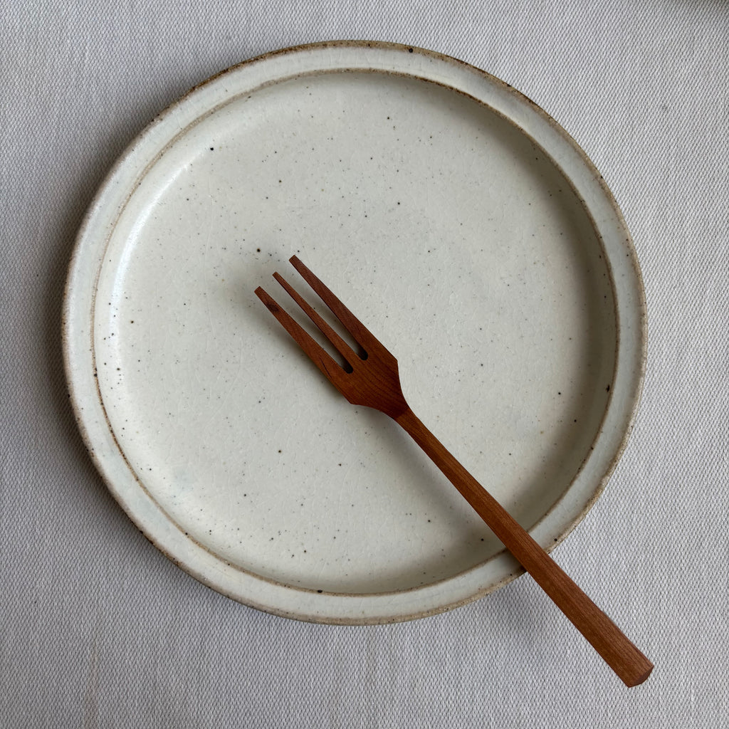 粉引マット　7寸広皿 八木橋昇