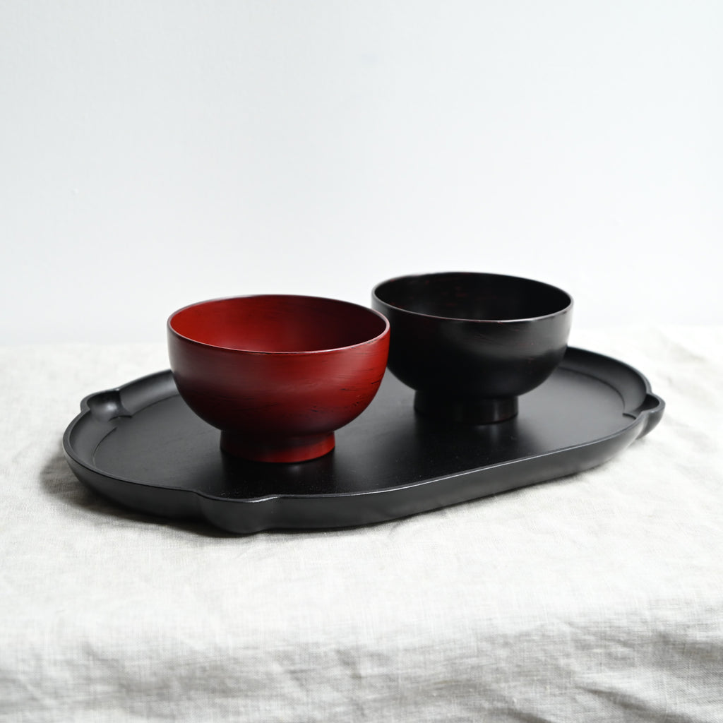 【レア】山岸厚夫　赤色漆器 茶托5枚セット 山岸厚夫さんの漆器 – KOHORO