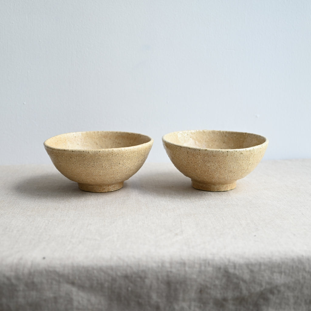 【新品未使用】　亀田大介　白磁高台飯椀　茶碗　小鉢　2個セット　作家もの　李朝 新品未使用】 亀田大介 白磁高台飯椀 茶碗 小鉢 2個セット 作家もの 李 食器