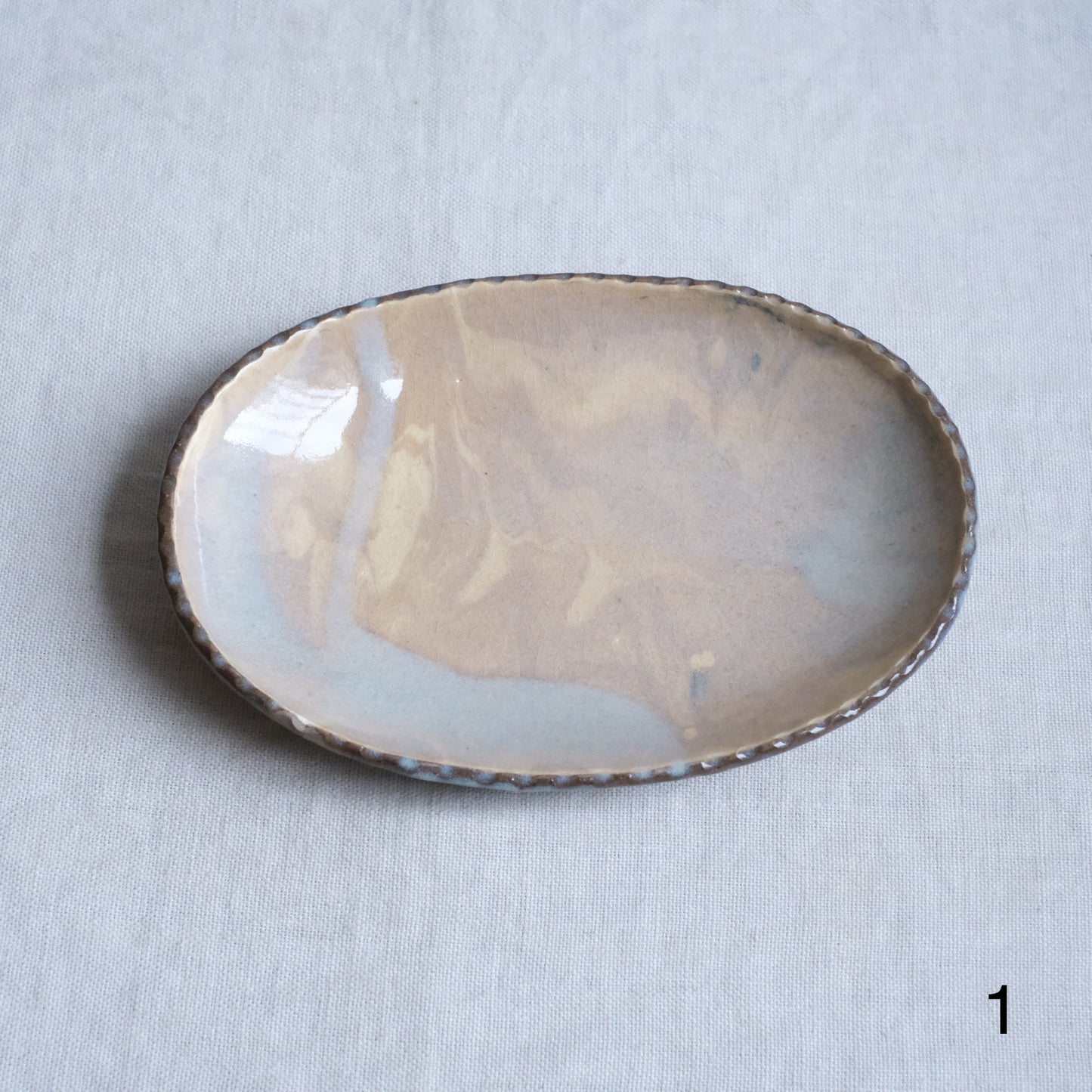 スリップオーバル鉢(167) 松原竜馬